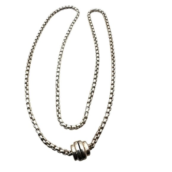 Joseph Esposito Box Link Chain Magnetic Clasp 22 Inch Necklace 41 Gram - Picture 2 of 3